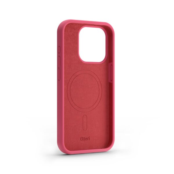 Etteri Silicone Mag case for iPhone 15 Pro Max 6,7" raspberry