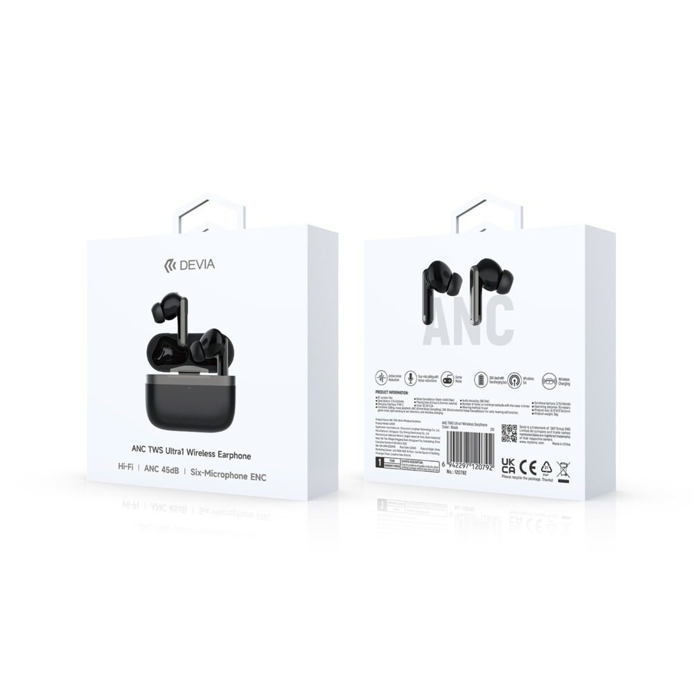 454668_oryg Devia Bluetooth earphones TWS Ultra1 white with ANC