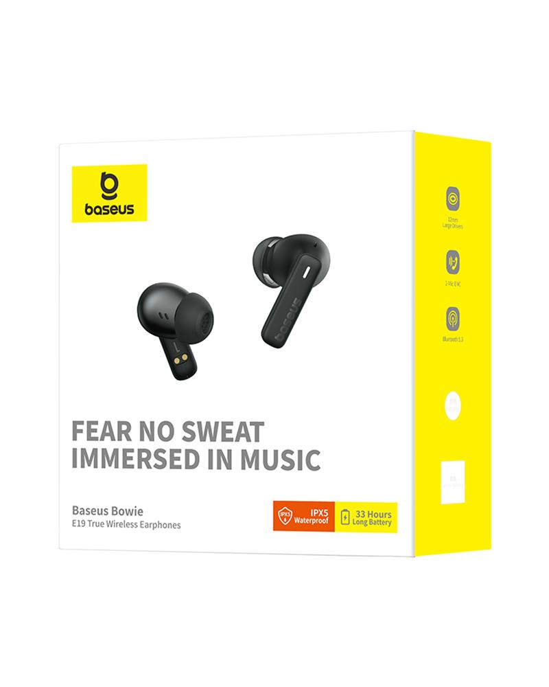 Baseus Bowie E19 True Wireless Earphones Cluster Black