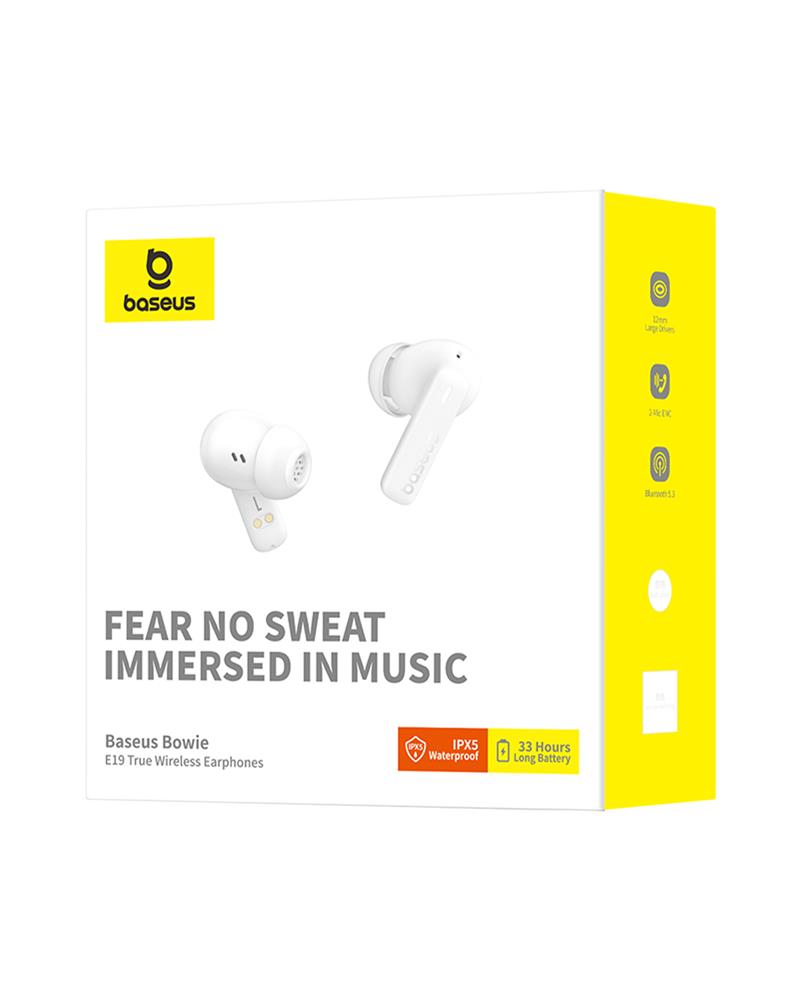 Baseus Bowie E19 True Wireless Earphones Stellar White