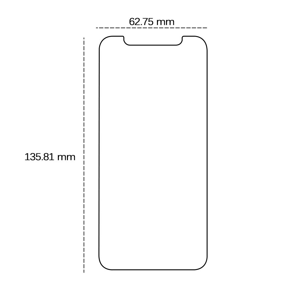 455346_oryg Tempered glass 2,5D for iPhone X / XS / 11 Pro