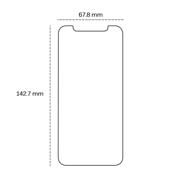455350_oryg Tempered glass 2,5D for iPhone 13 / 13 Pro 6.1" / 14 / 16e 6,1"