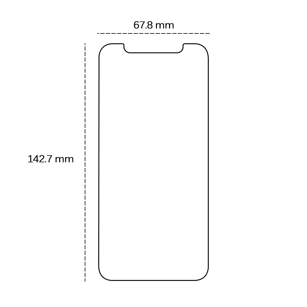 455350_oryg Tempered glass 2,5D for iPhone 13 / 13 Pro 6.1" / 14 / 16e 6,1"