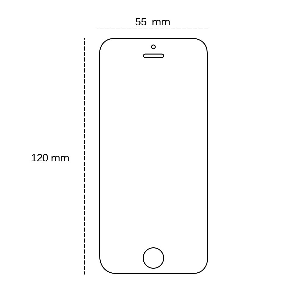 455355_oryg Tempered glass 2,5D for iPhone 5 / 5S / 5C / SE