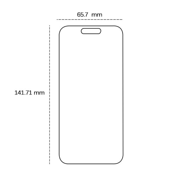 Tempered glass 2,5D for iPhone 15 6,1" / 16 6,1"