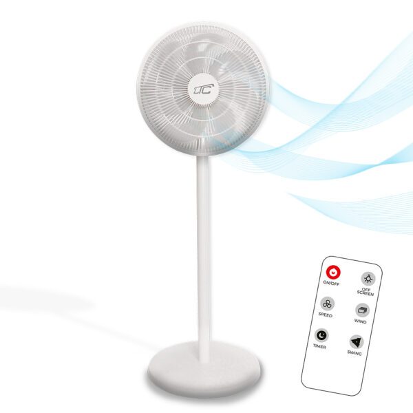 455410_oryg Standing Fan WT114 55W 14" digital display, remote, white