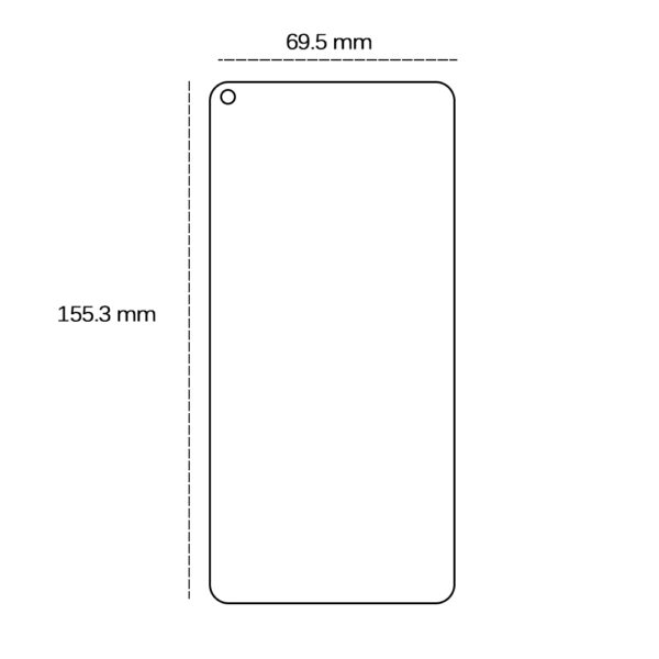 456679_oryg Tempered glass 2,5D for Oppo A54 5G / A74 5G / A93 5G