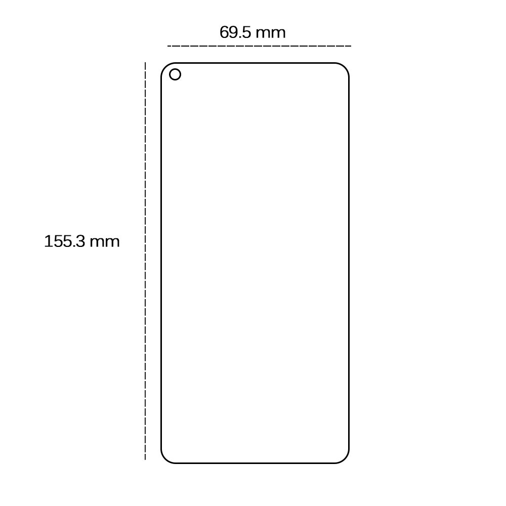 456679_oryg Tempered glass 2,5D for Oppo A54 5G / A74 5G / A93 5G