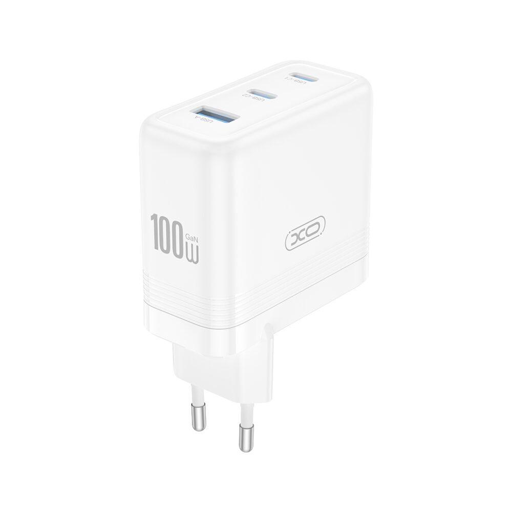 456983_oryg XO wall charger CE35 PD 100W 2x USB-C 1x USB white