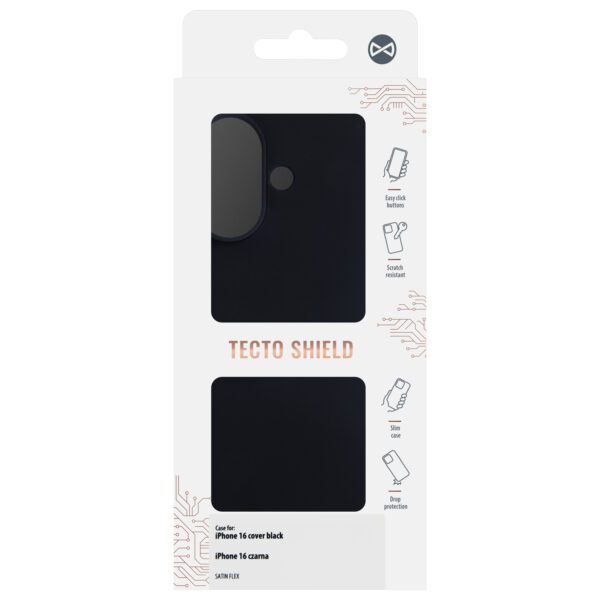 Satin Flex iPhone 16 cover black