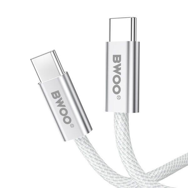 BWOO 240W braided cable USB-C - USB-C BO-X317C-C 1m white