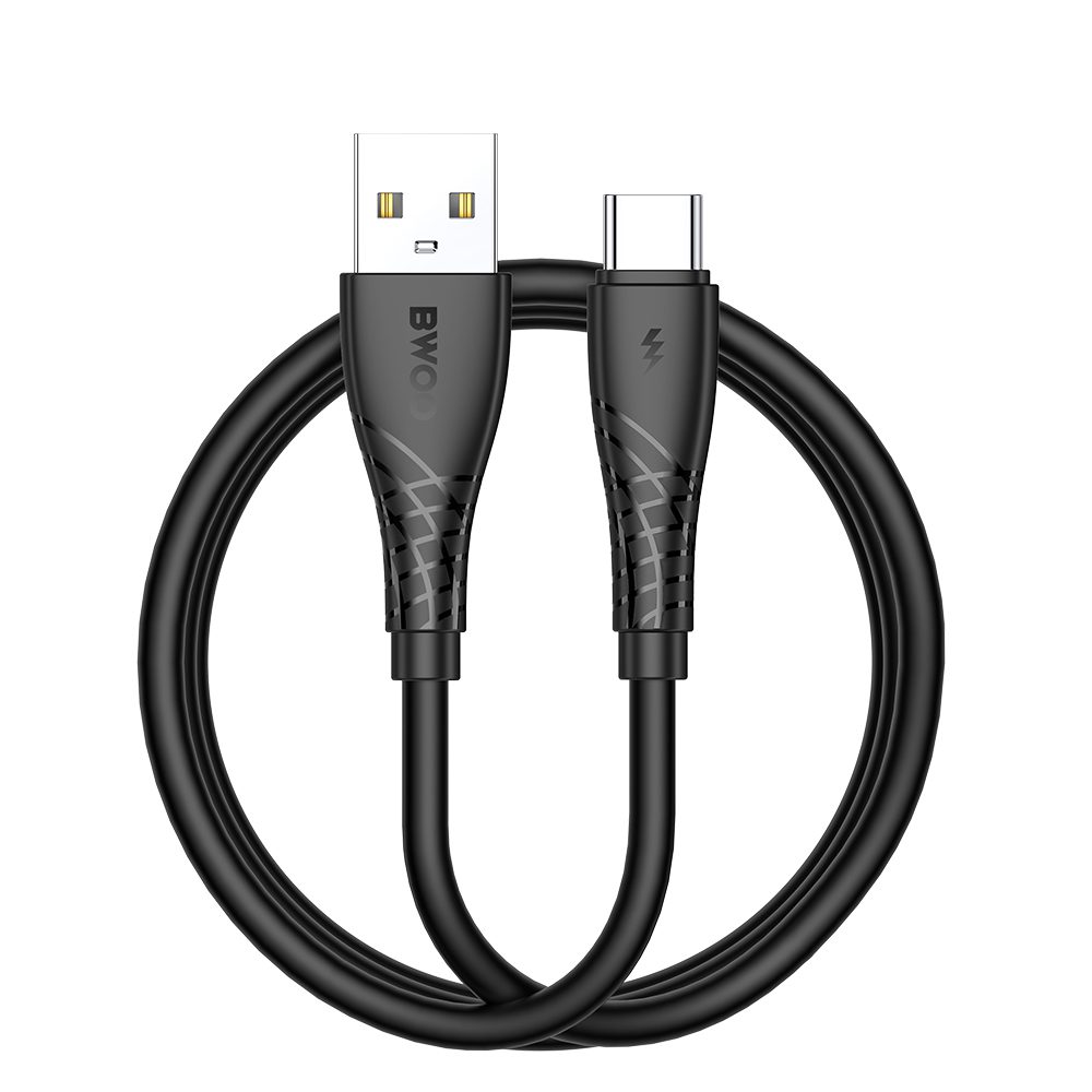 457132_oryg BWOO Cable USB - USB-C 1m 27W 3A Black BO-X318C