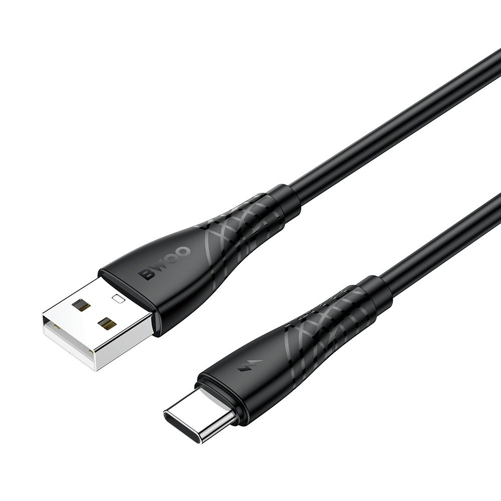 457133_oryg BWOO Cable USB - USB-C 1m 27W 3A Black BO-X318C