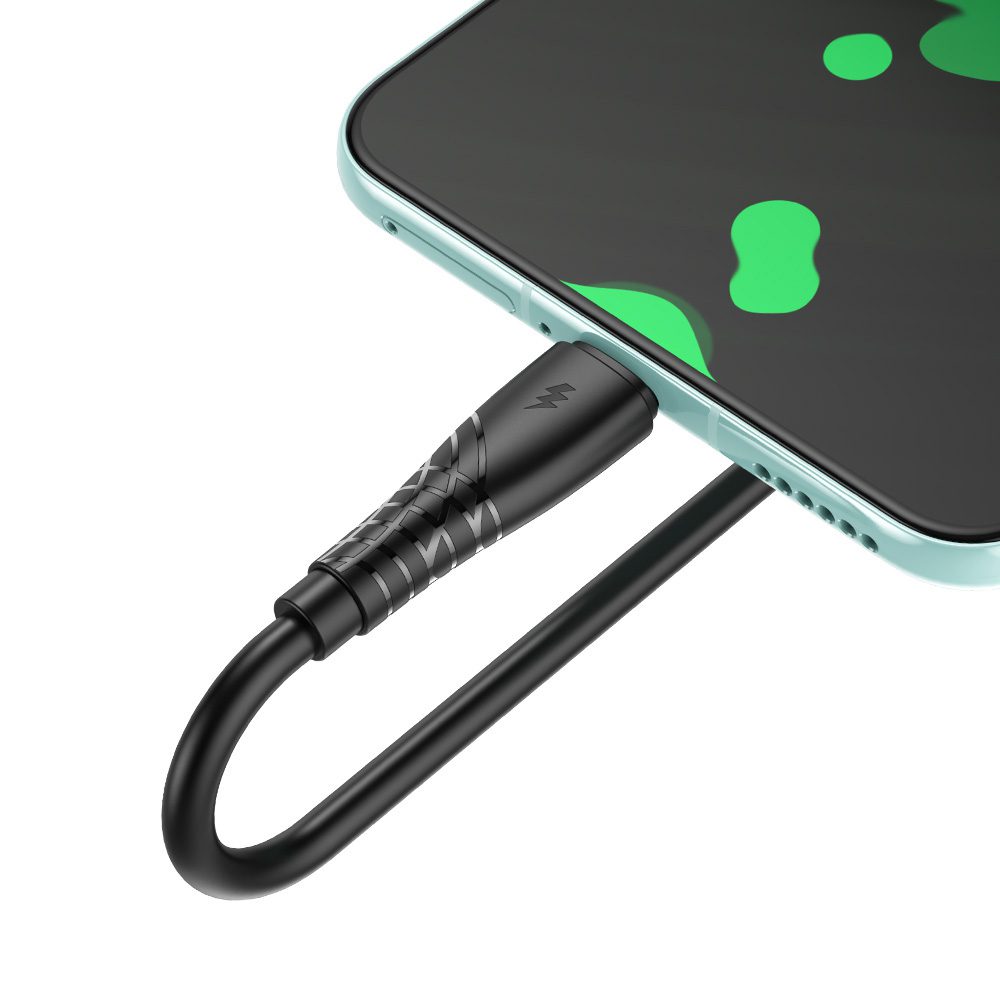457134_oryg BWOO Cable USB - USB-C 1m 27W 3A Black BO-X318C