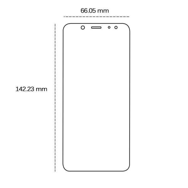 457279_oryg Tempered glass 2,5D for Samsung Galaxy A6 2018