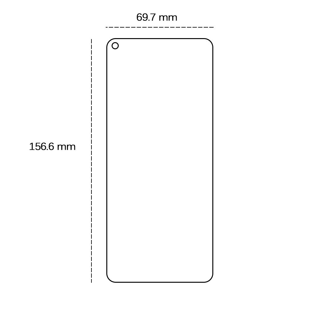 457288_oryg Tempered glass 2,5D for Samsung Galaxy A21 / A21s / A80 / Realme GT Neo 3T