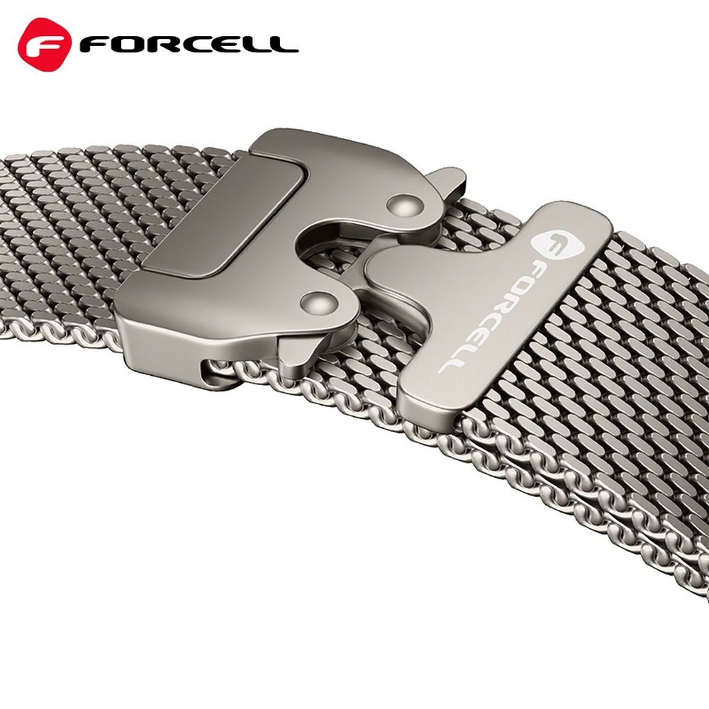 4582ac61f59f5a93e62ceea36947e261 FORCELL F-DESIGN FA11 stainless steel strap for APPLE Watch 38 / 40 / 41 mm silver