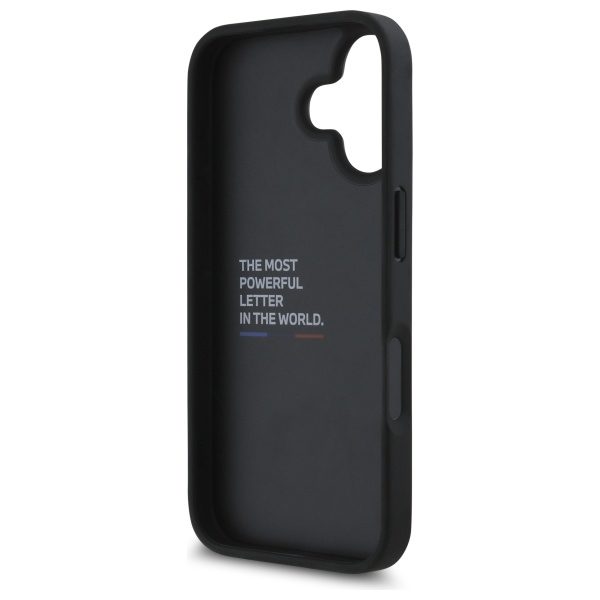 BMW case for iPhone 16 6,1" BMHCP16SGSPCCK Hardcase M Grip Stand Smooth and Carbon black