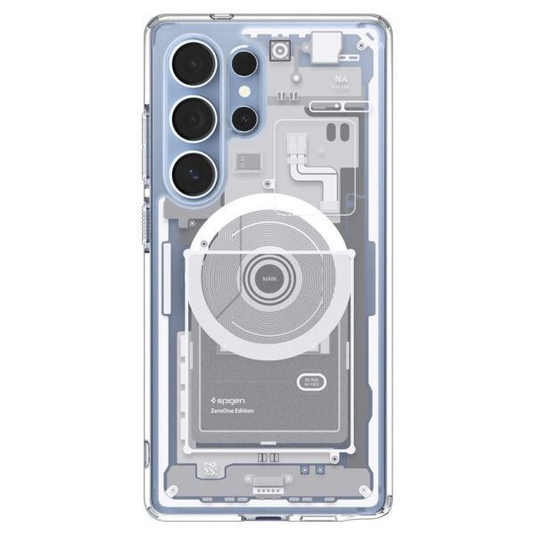 Spigen Ultra Hybrid Mag MagSafe case for Samsung Galaxy S25 Ultra Zero One White
