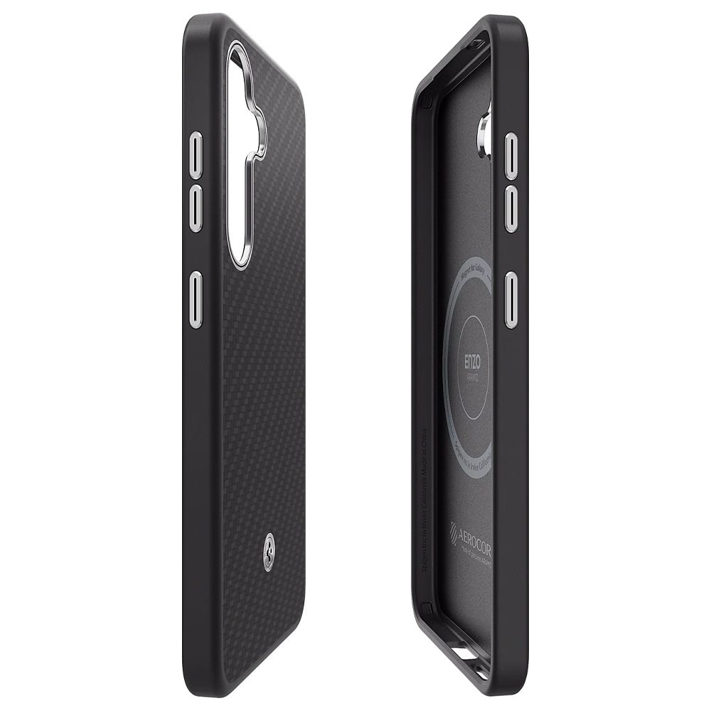 Samsung Enzo Aramid Case for Samsung Galaxy S25+ Black-Silver