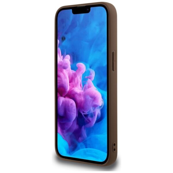 Guess HC MagSafe PU 4G Circle with Classic Logo case for iPhone 16e Brown