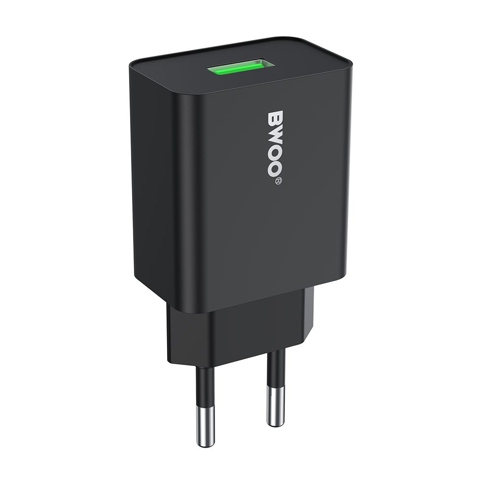 459425_oryg BWOO wall charger CDA249 5V 2,4A USB-A, black