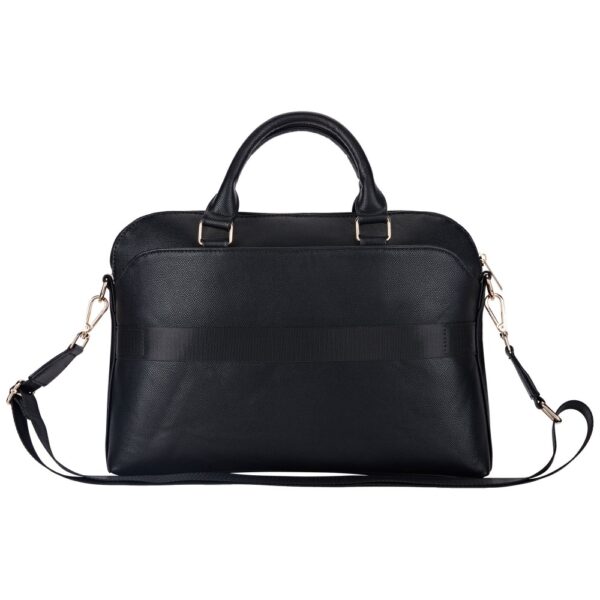 Guess Computer Bag Grained PU Zipper Pocket & Triangle Logo for 15" Laptop Black