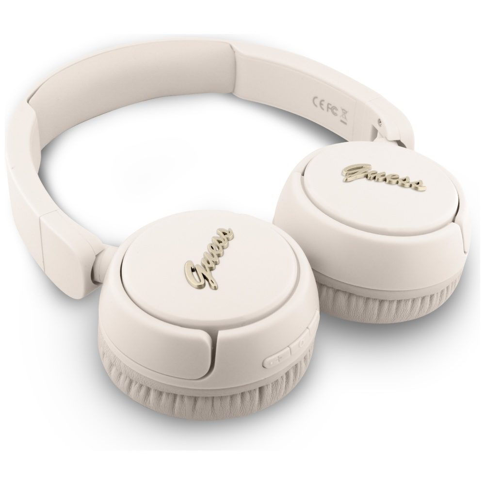 Guess wireless headphones BT HEADPHONES SCRIPT METAL LOGO beige