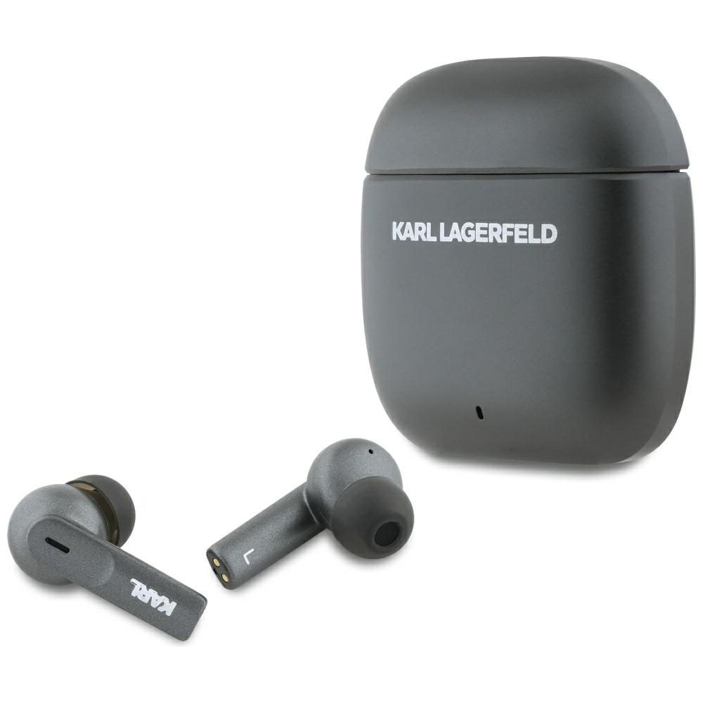 Karl Lagerfeld wireless earphones TWS ANC ENC METAL PRINTED LOGO black