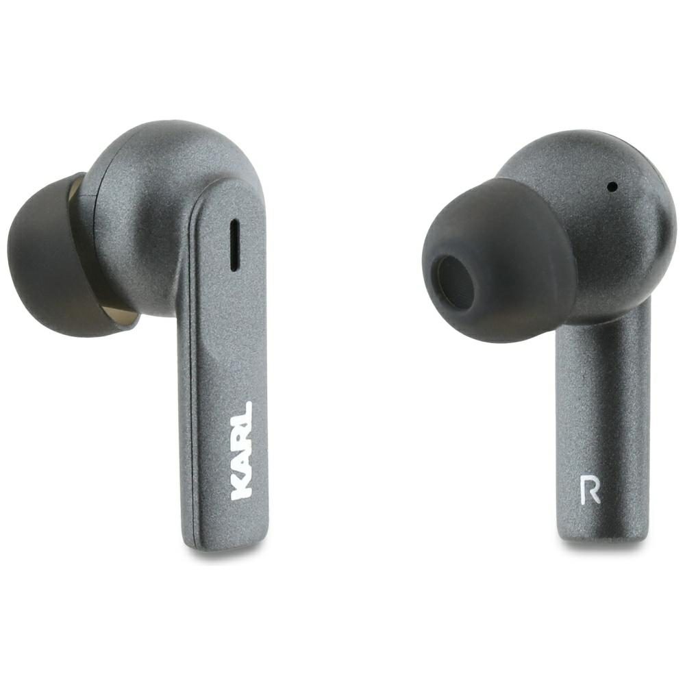 Karl Lagerfeld wireless earphones TWS ANC ENC METAL PRINTED LOGO black