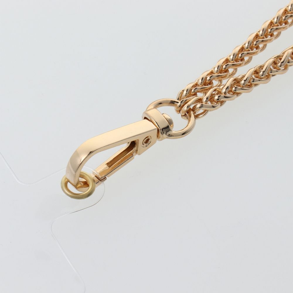 CHAIN #43 Phone lanyard, Phone pendant / cord length 40cm (20cm in the loop) / on wrist - gold