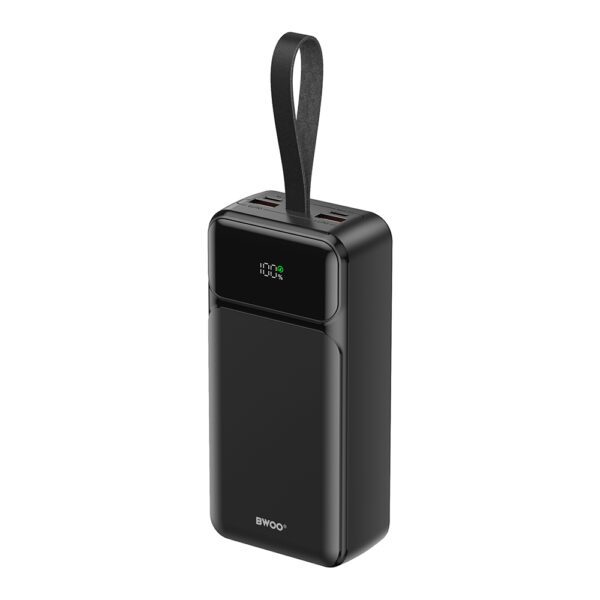 BWOO 65W power bank 30000 mAh 2x USB-A, 1 x USB-C with LCD display, black