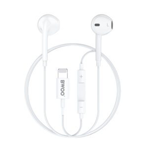 BWOO Wired Headphone Lightning With Volume Control HF179 white