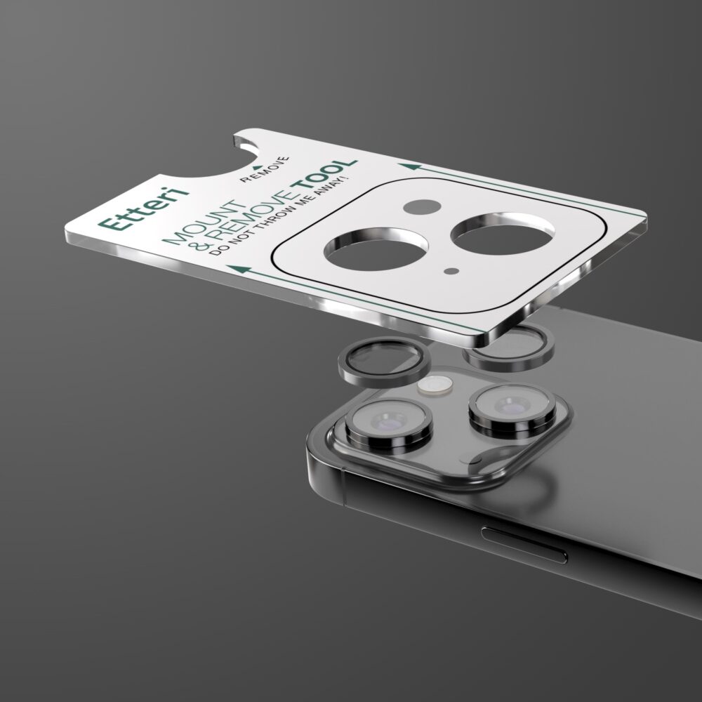 Etteri camera lens protector for iPhone 13 / 13 Mini black