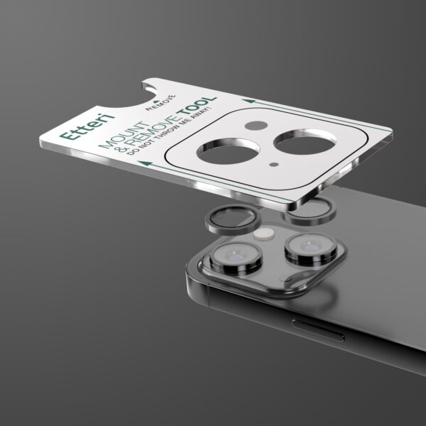 Etteri camera lens protector for iPhone 13 / 13 Mini black