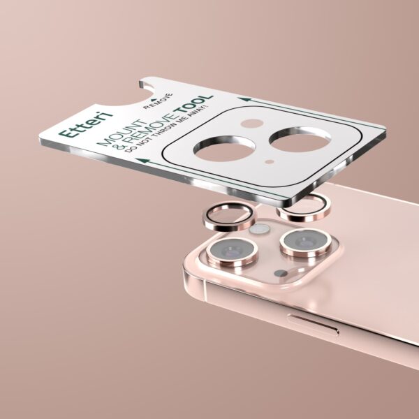 Etteri camera lens protector for iPhone 13 / 13 Mini pink