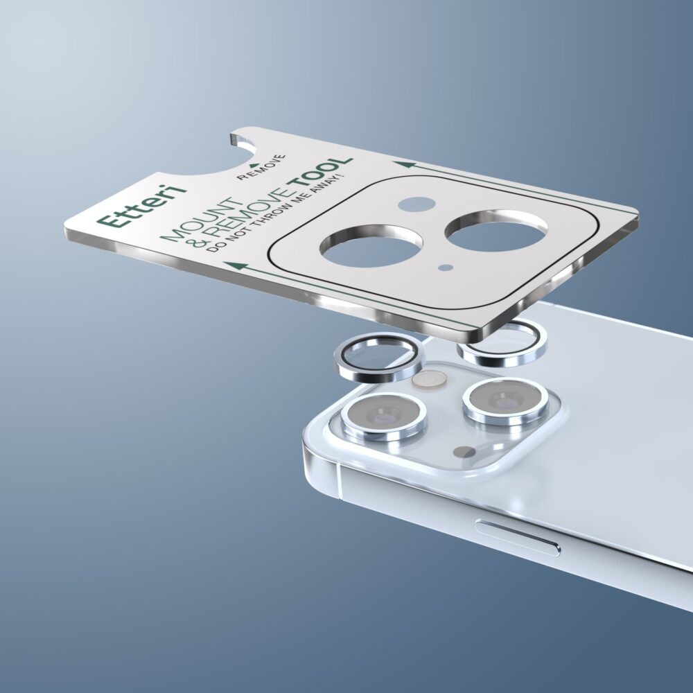 Etteri camera lens protector for iPhone 15 / 15 Plus blue