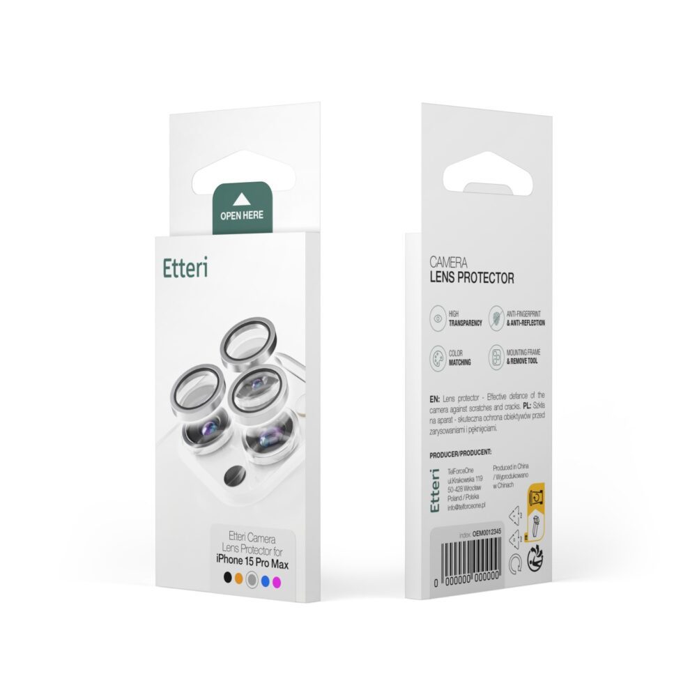 Etteri camera lens protector for iPhone 15 / 15 Plus blue