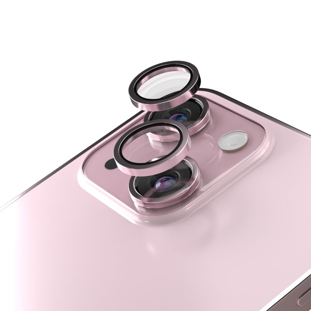 Etteri camera lens protector for iPhone 15 / 15 Plus pink