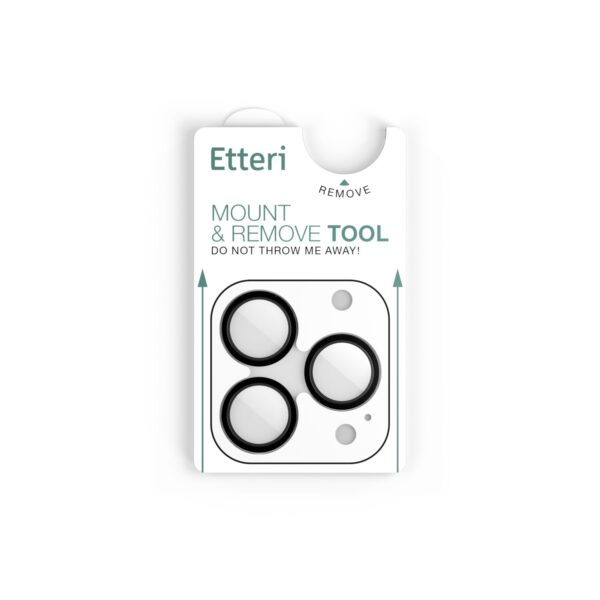 Etteri camera lens protector for iPhone 15 Pro / 15 Pro Max black