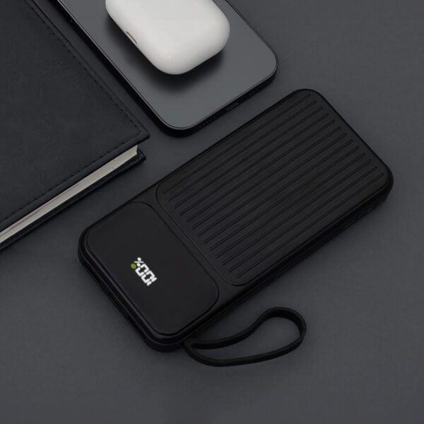 Maxlife power bank with built-in cables MXPB-06 PD QC 22,5W 10000 mAh black