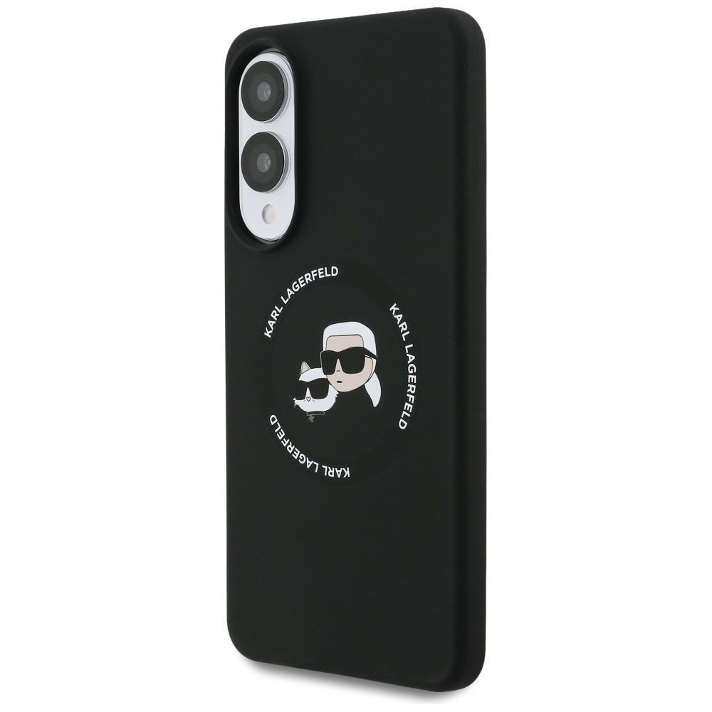 Karl Lagerfeld case for Samsung Galaxy S25 Edge MAGNETIC SILICONE DOUBLE HEADS black