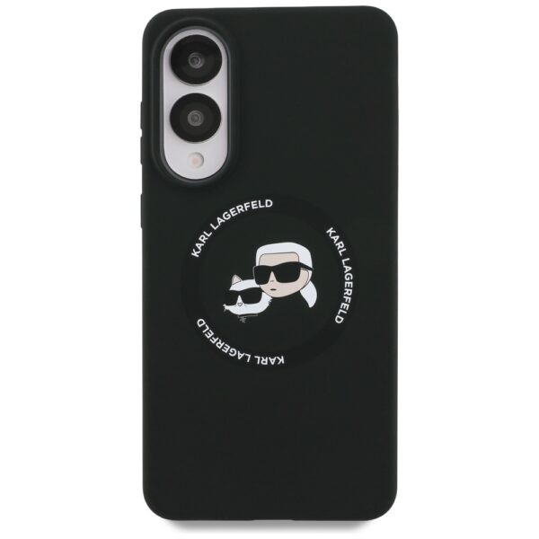 Karl Lagerfeld case for Samsung Galaxy S25 Edge MAGNETIC SILICONE DOUBLE HEADS black