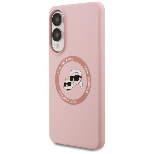 463076_oryg Karl Lagerfeld case for Samsung Galaxy S25 Edge MAGNETIC SILICONE DOUBLE HEADS pink