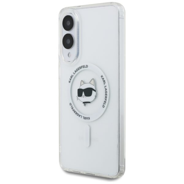 Karl Lagerfeld case for Samsung Galaxy S25 Edge HC MAGSAFE IML METAL CHOUPETTE HEAD white