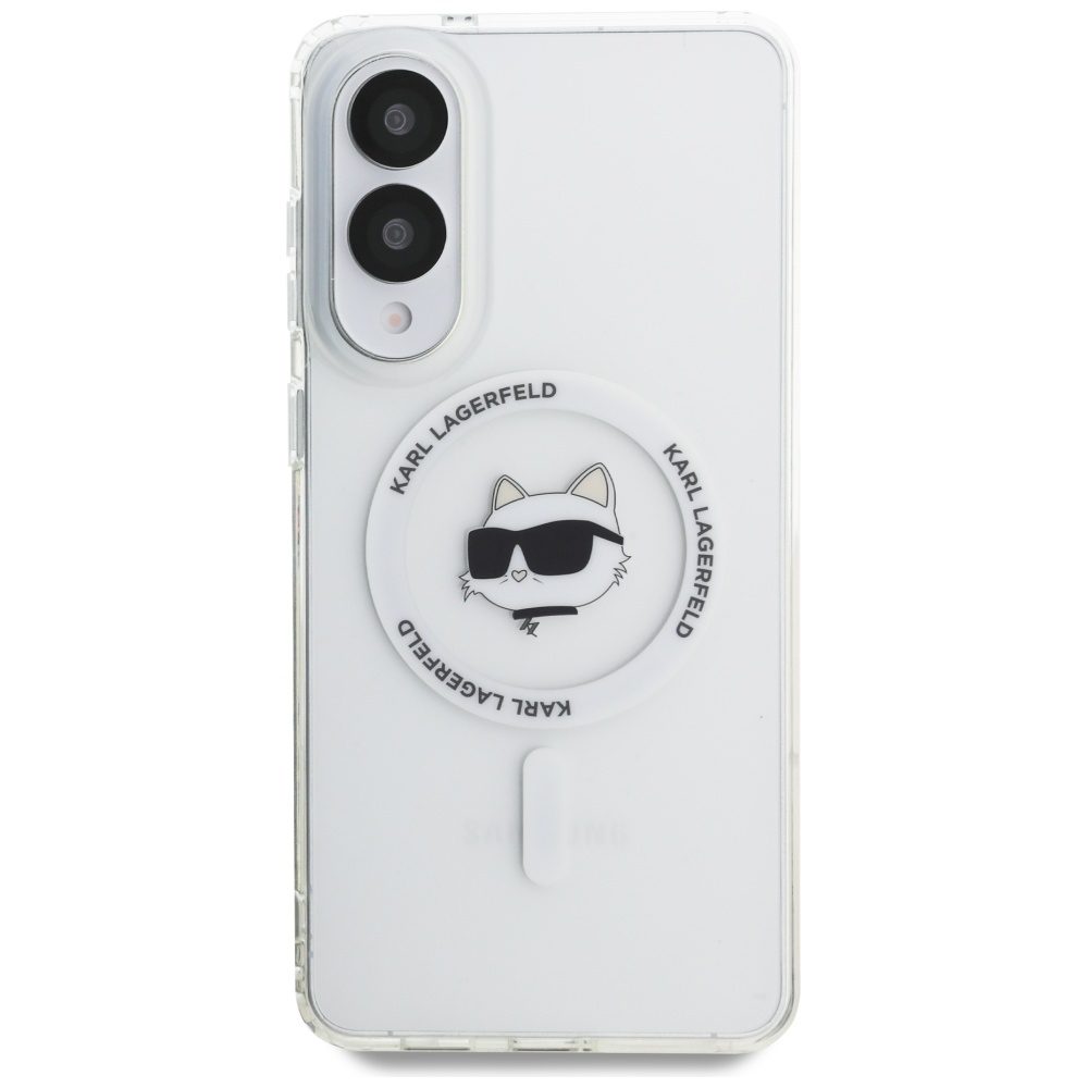 Karl Lagerfeld case for Samsung Galaxy S25 Edge HC MAGSAFE IML METAL CHOUPETTE HEAD white