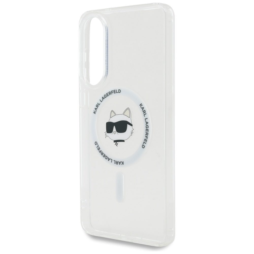 Karl Lagerfeld case for Samsung Galaxy S25 Edge HC MAGSAFE IML METAL CHOUPETTE HEAD white