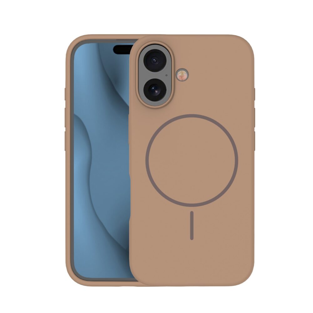 463240_oryg Silicone Thin Mag case for iPhone 16 6,1" brown