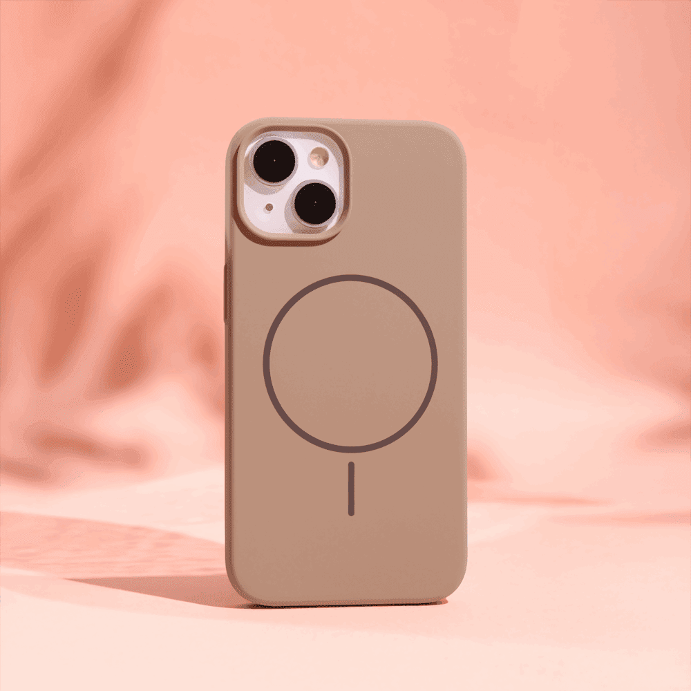 463244_oryg Silicone Thin Mag case for iPhone 16 6,1" brown