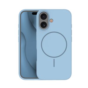 Silicone Thin Mag case for iPhone 16 6,1" light blue